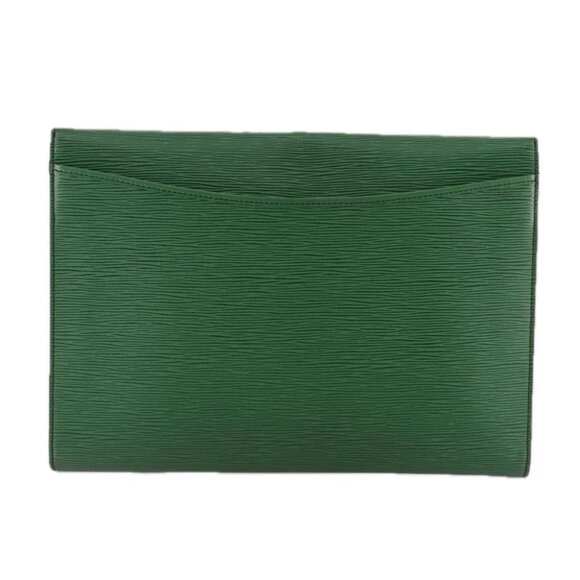 LOUIS VUITTON Epi Document case Clutch Bag Green LV - Picture 3 of 16